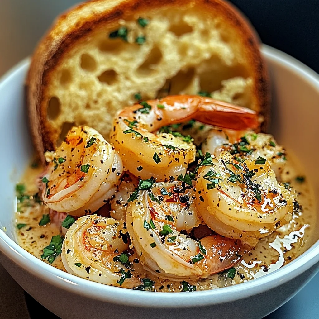 Shrimp Scampi Bowls with Garlic Bread