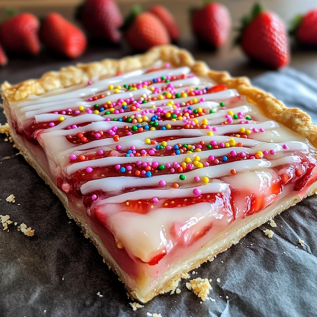 Strawberry Pop Tart Slab Pie Recipe