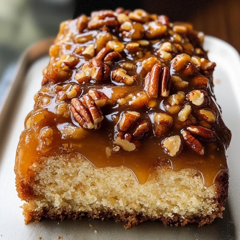 Upside-Down Caramel Pecan Cake