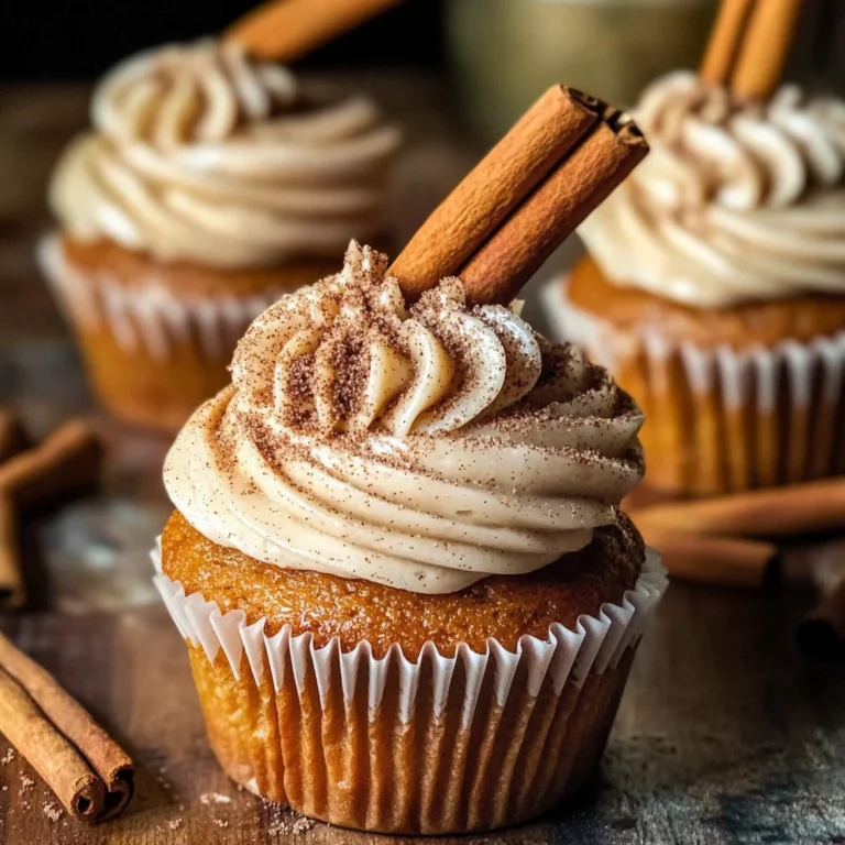 Vanilla Chai Pumpkin Latte Cupcakes with Cinnamon Brown Sugar Frosting