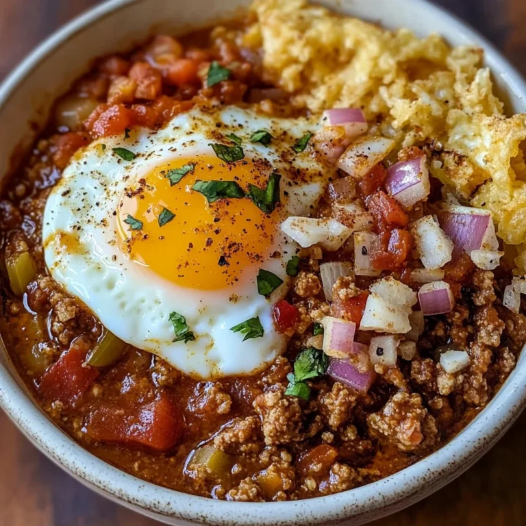 Breakfast Chili and Eggs