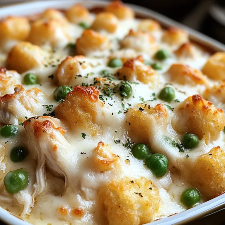 Chicken Alfredo Tater Tot Casserole: A Cozy, Comforting Dinner