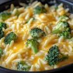 Creamy One-Pot Broccoli Cheddar Orzo