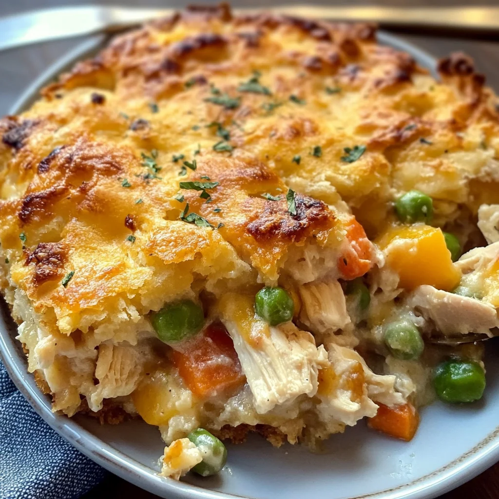 Easy Chicken Cobbler Dinner Casserole