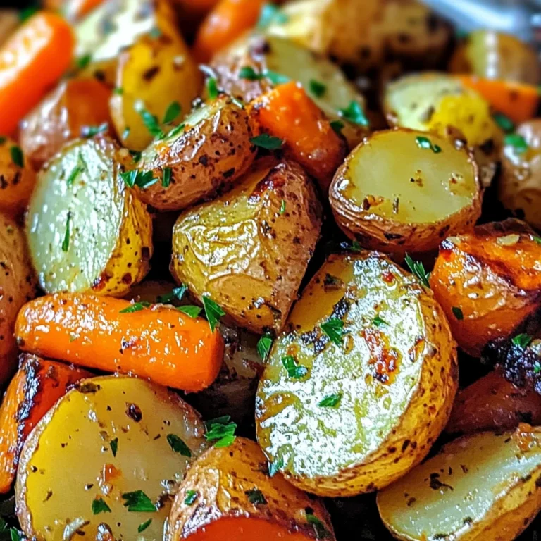 Garlic Herb Roasted Potatoes, Carrots, and Zucchini