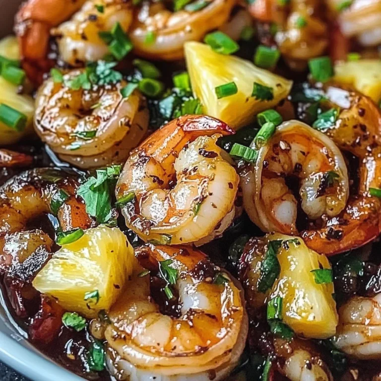 Hawaiian Garlic Shrimp with a Sweet Twist