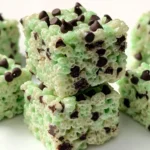 Mint Chocolate Chip Rice Krispie Treats