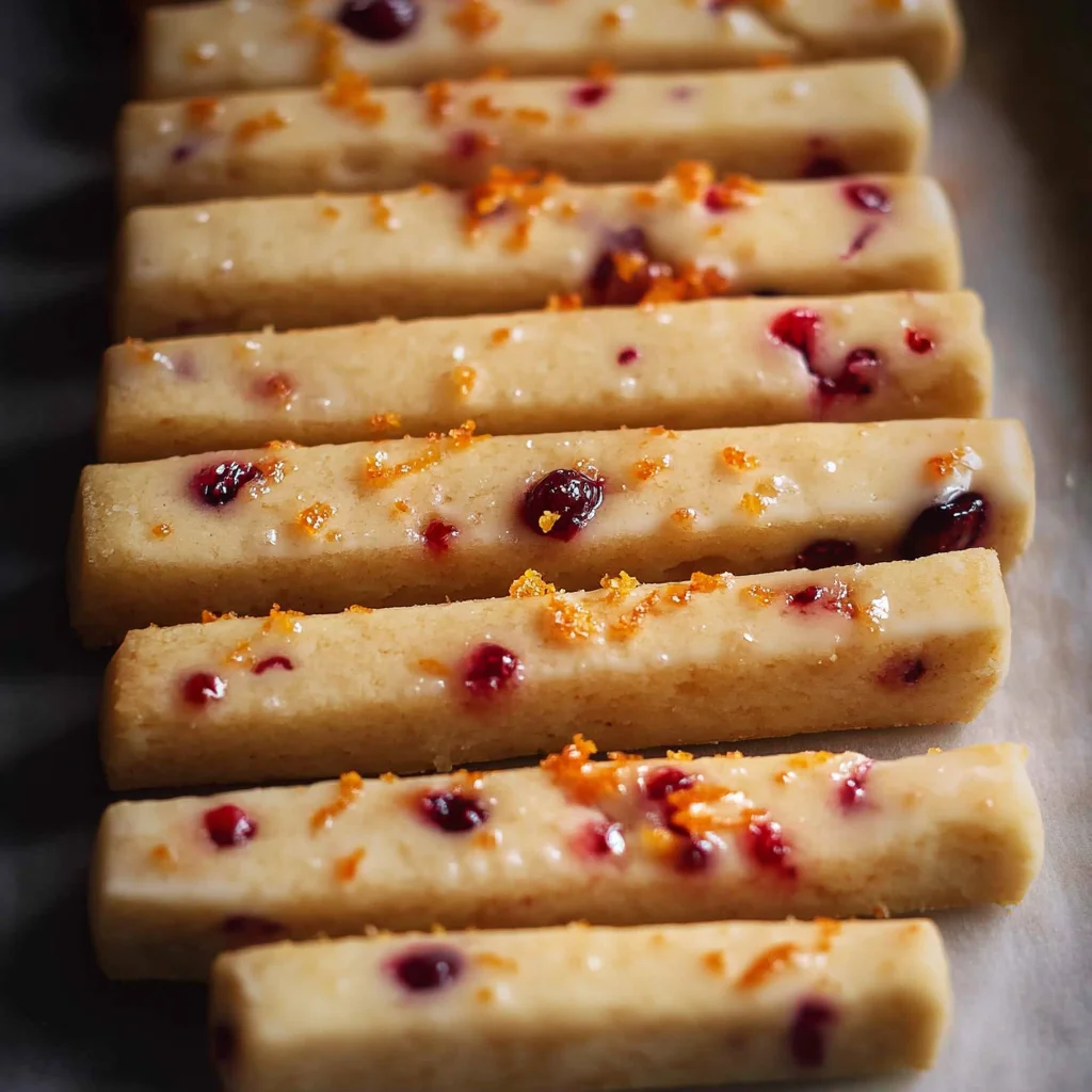 Orange Cranberry Shortbread Cookies